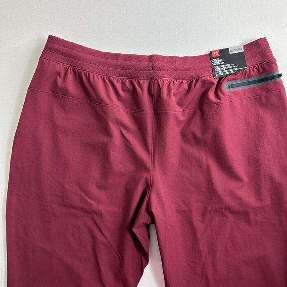 Under Armour TAPERED Sweatpants Joggers Performance Red Mens Size 2XL Active Gym - Picture 3 of 9